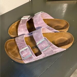 Birkenstock Light Purple Suede Sandals